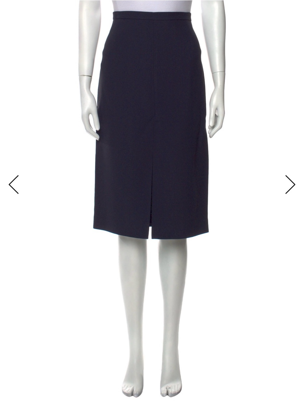 Michael Kors Collection Navy Skirt with Front Vent